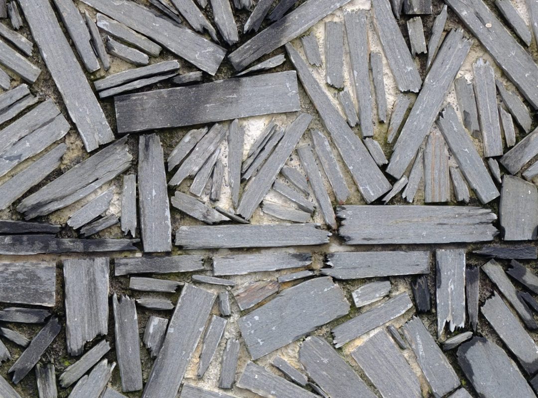 A closeup shot of the stone texture on the ground - perfect for background or wallpaper